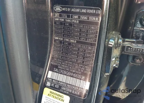 2017 Land Rover Discovery Sport Hse из США, поврежденный, VIN SALCR2BG6HH663538